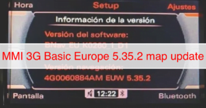 Read more about the article Update to the MMI 3G Basic Europe map version 5.35.2, 4G0060884AM, 2023