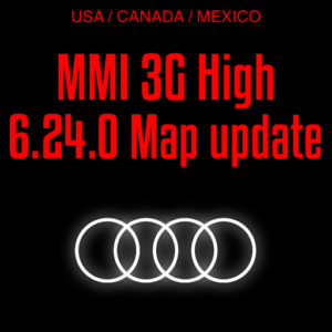 Audi MMI 3G High 6.24.0 8R0060884JE Map update for USA / CANADA / MEXICO