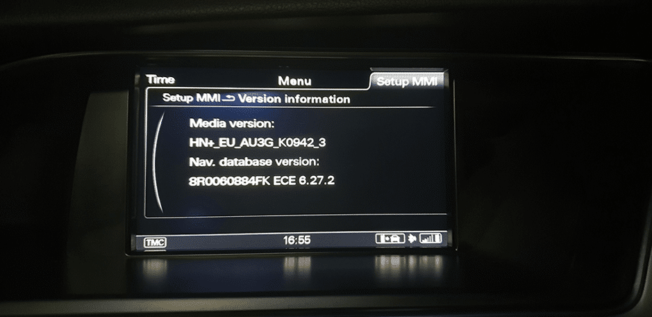 MMI 3G High/Plus > Current firmware and map version